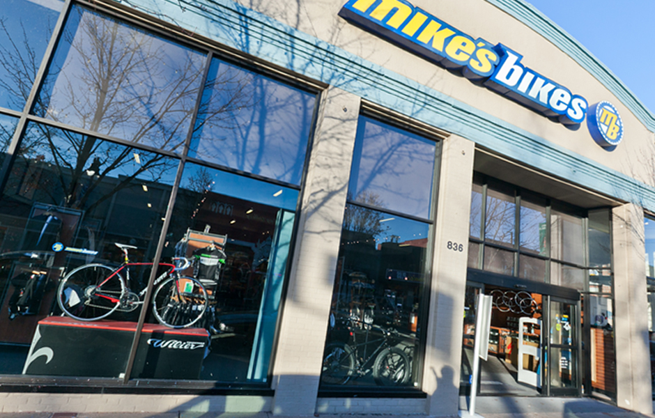 SF Bay Area eco friendly business, local bike shop Mike's Bikes go Deep Green 100% renewable energy from MCE