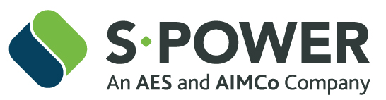 S Power Logo, dice s power an AES y AIMco Company