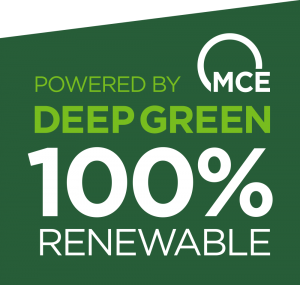 MCE предлагает 50% ветровую и 50% солнечную услугу Deep Green для домов и предприятий в районе залива Сан-Франциско, возобновляемые источники энергии из местных источников.