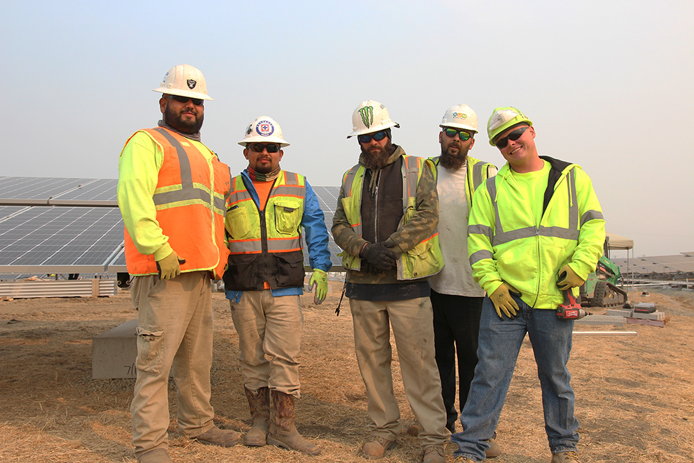 Workers at MCE Solar One