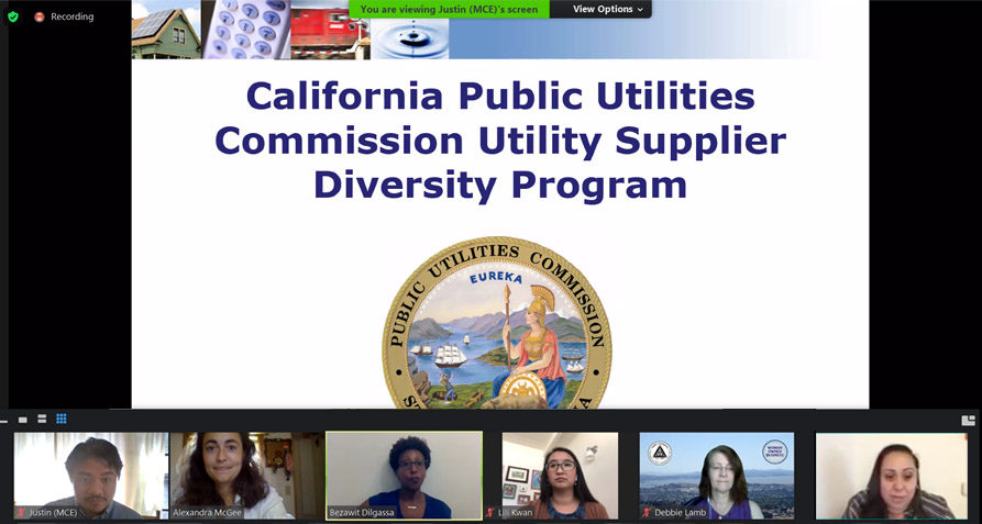 MCE supports local business with CPUC webinar to help small businesses get certified through it's Supplier Diversity program