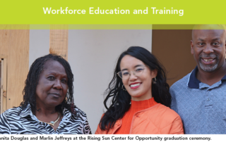 MCE Workforce Education and Training featuring Rising Sun Partnership's graduation ceremony