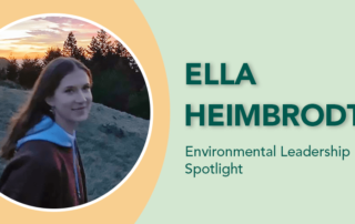 Environmental Youth Leadership Spotlight for Environmental Activist Ella Heimbrodt in Marin