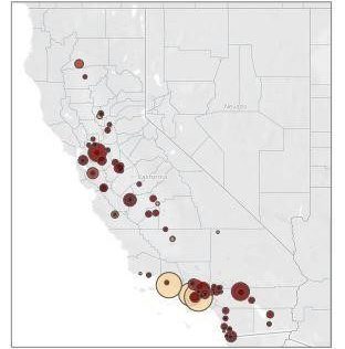 where are California's fossil fuel plants, California fossil fuel power plants, fossil fuel power plant pollution,