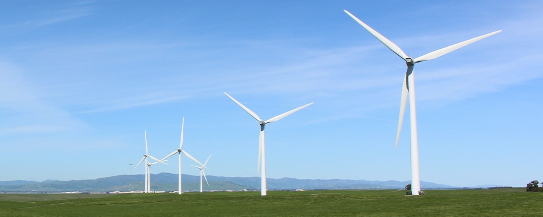 Wind turbines, wind farm, carbon-free energy, renewable energy, MCE