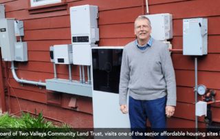 Kitt Krauss, presidente de la Junta de Two Valleys Community Land Trust, Vivienda asequible para personas mayores, Almacenamiento de energía